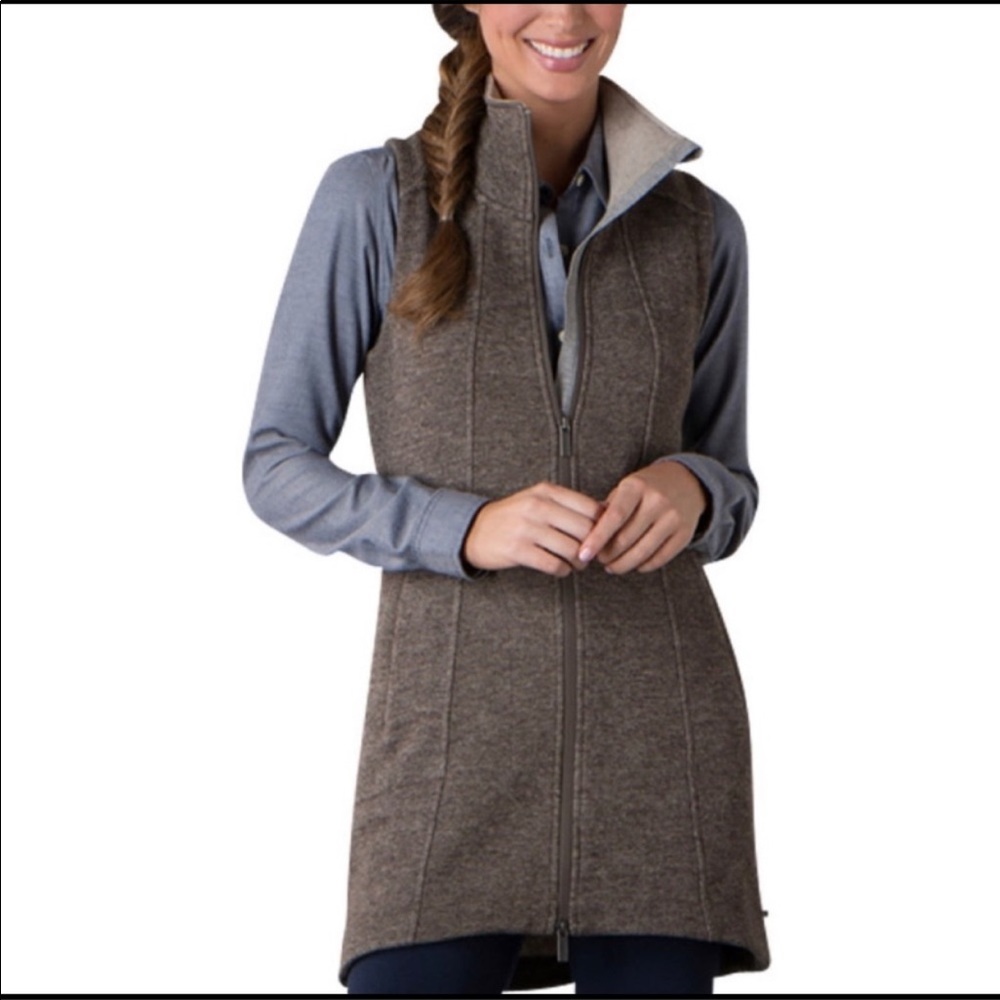 Toad&Co Arriva Wool Fleece Long Zip Up Vest M
